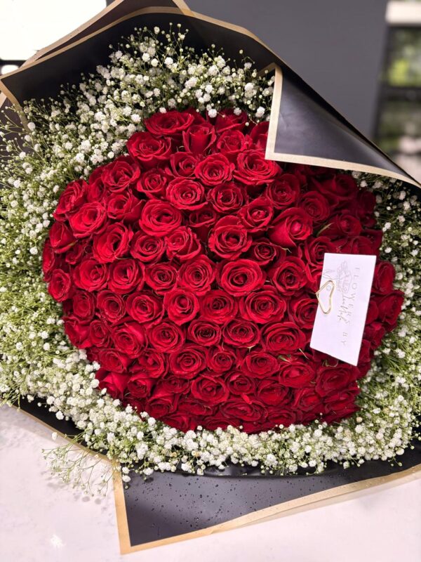 100 Red Rose Bouquet - Image 2